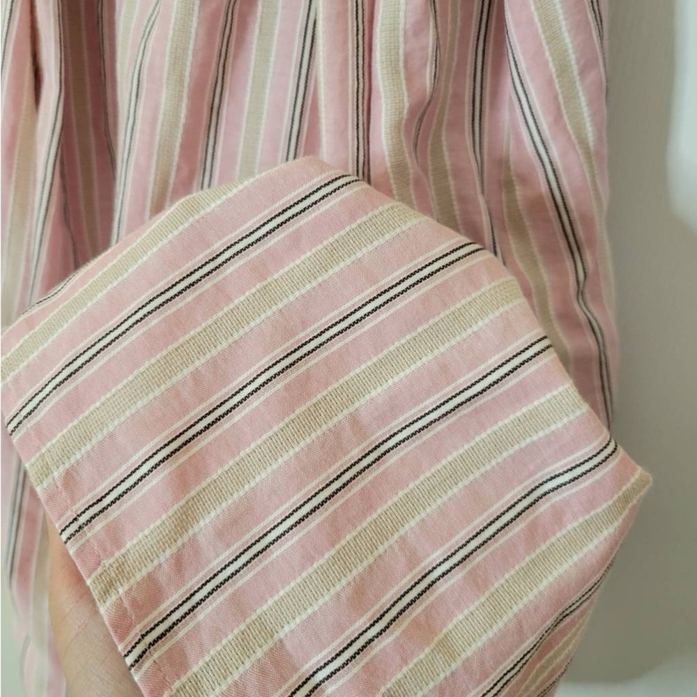 J. Crew Re-Imagined Alma Pink Striped Beach Boho Cotton Dress Womens Size L-XL - Picture 6 of 14
